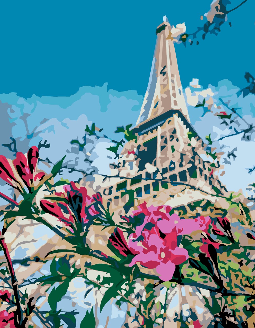 Artwille DIY Paint by Numbers for Adults and Kids, Acrylic Painting Kit - "Scenery 5.33", 13.8 x 17.7 in